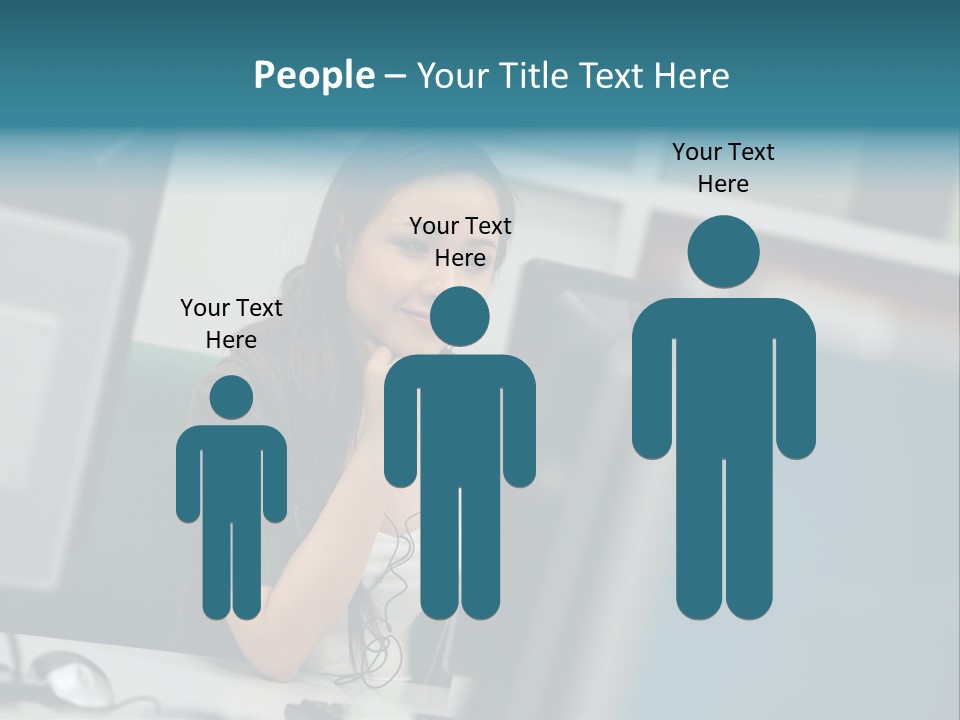 Desktop College Monitor PowerPoint Template