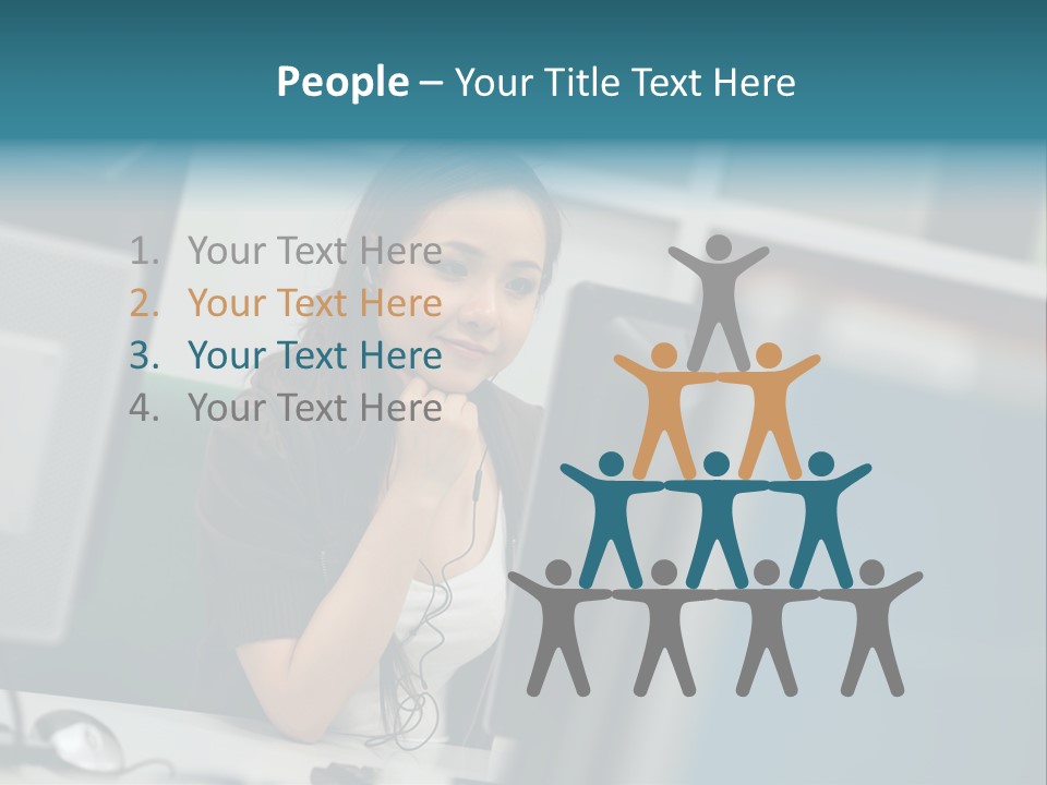 Desktop College Monitor PowerPoint Template