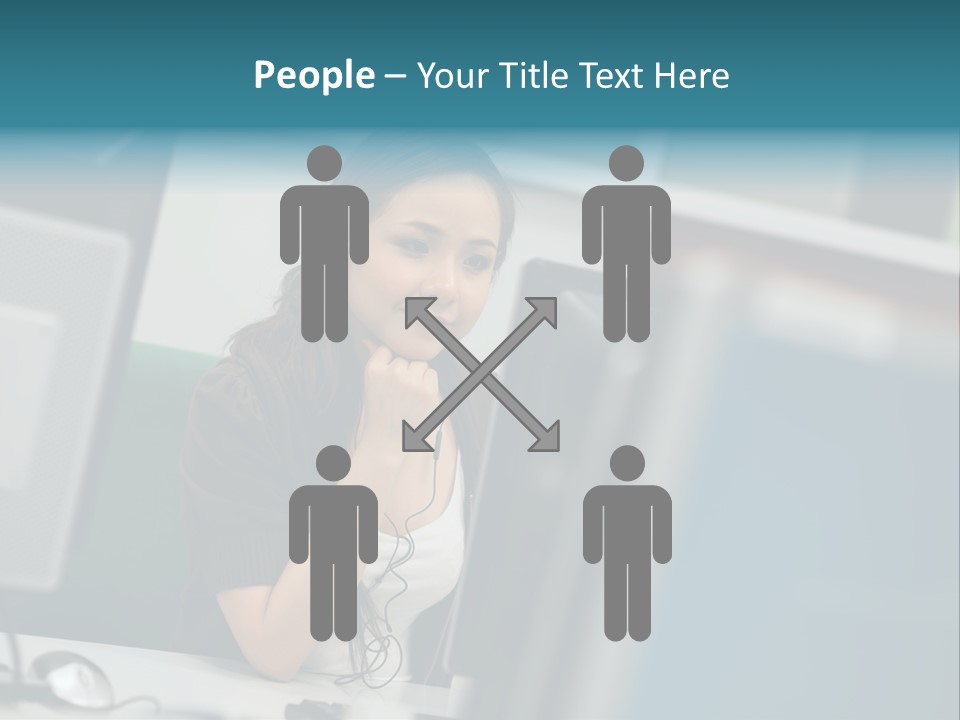 Desktop College Monitor PowerPoint Template