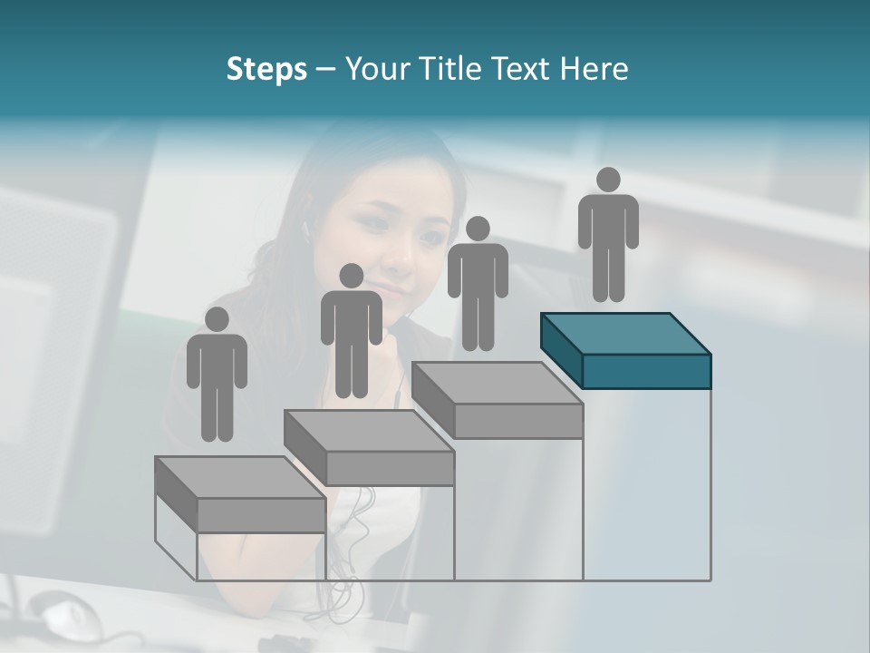 Desktop College Monitor PowerPoint Template