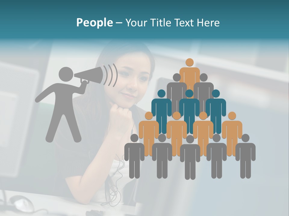 Desktop College Monitor PowerPoint Template