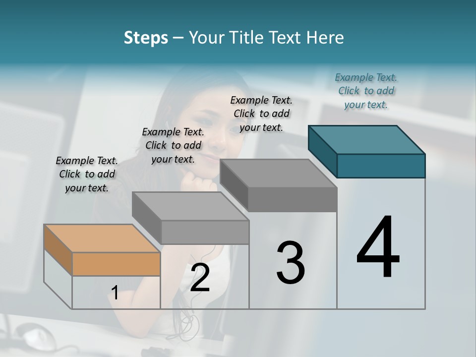 Desktop College Monitor PowerPoint Template
