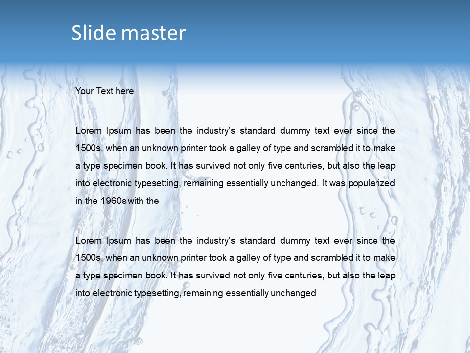 Fluid Nature Wash PowerPoint Template