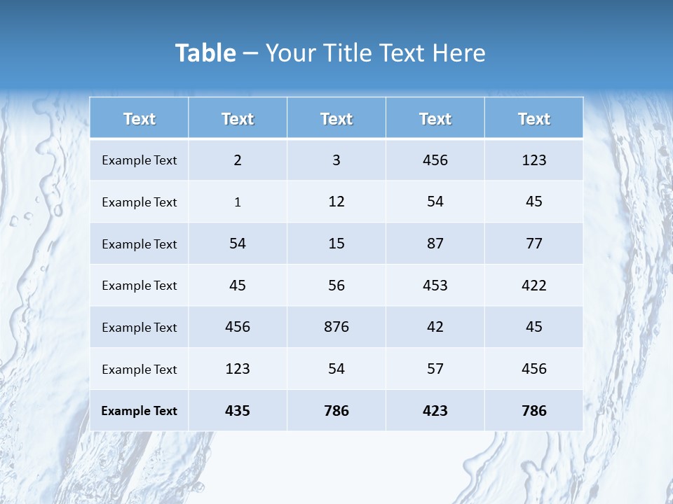Fluid Nature Wash PowerPoint Template