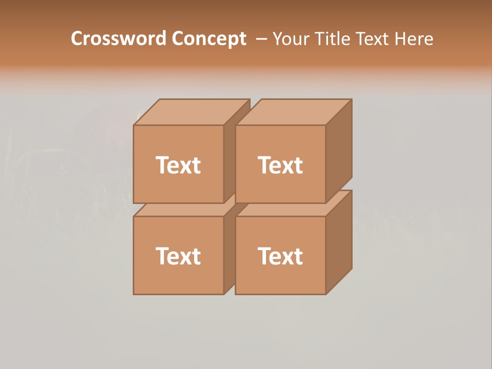 A Baby Fox In The Grass Powerpoint Template PowerPoint Template