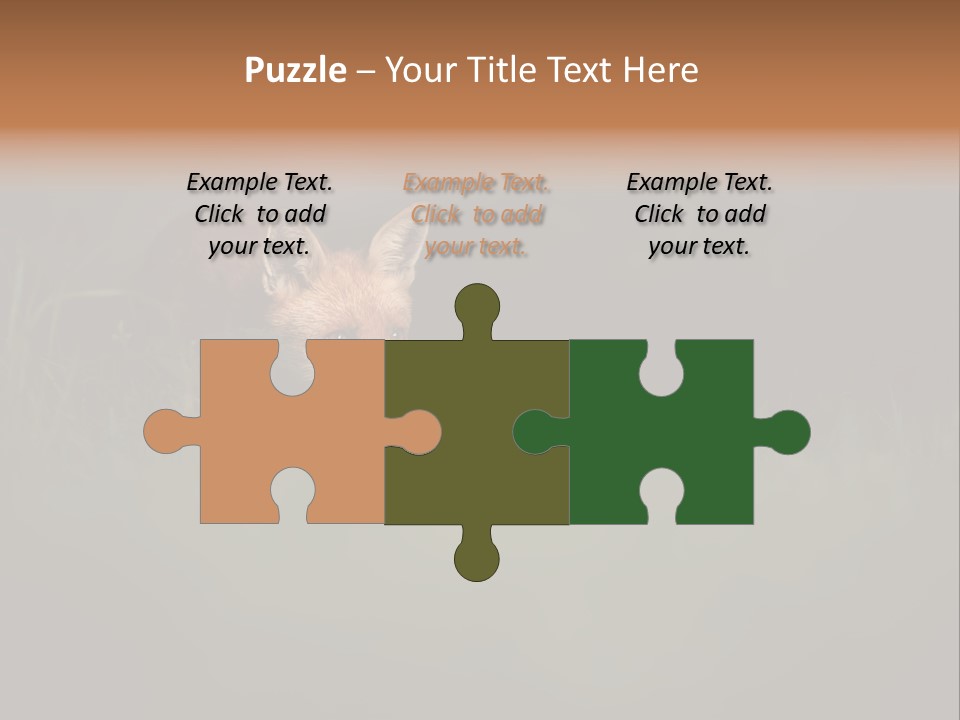 A Baby Fox In The Grass Powerpoint Template PowerPoint Template