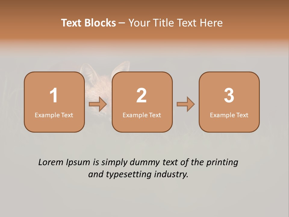 A Baby Fox In The Grass Powerpoint Template PowerPoint Template