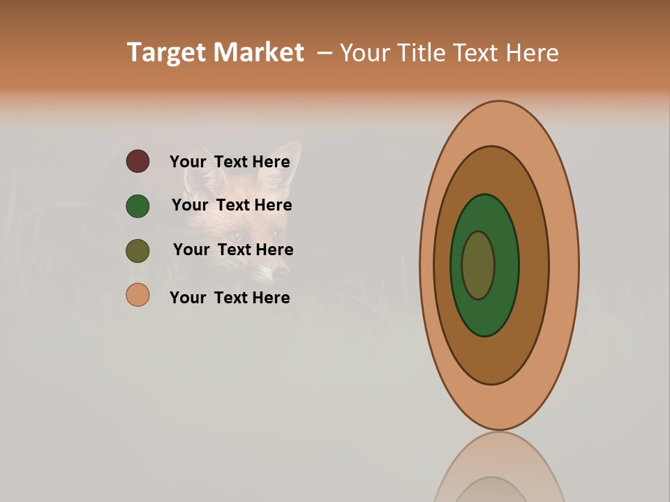 A Baby Fox In The Grass Powerpoint Template PowerPoint Template