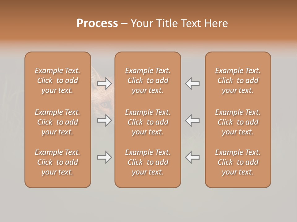 A Baby Fox In The Grass Powerpoint Template PowerPoint Template