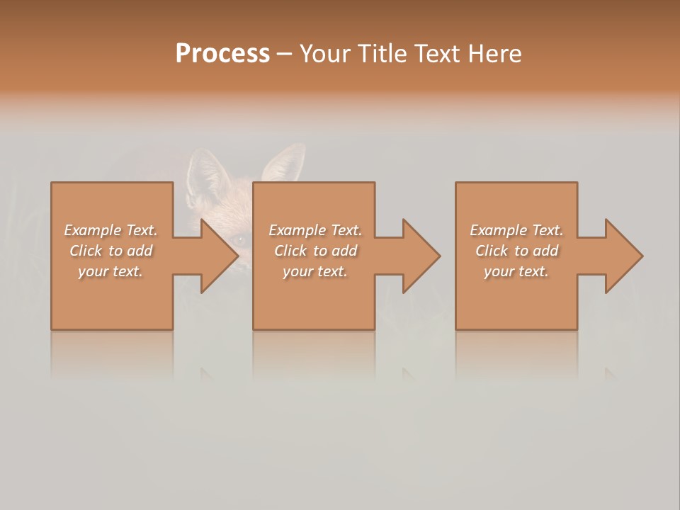A Baby Fox In The Grass Powerpoint Template PowerPoint Template