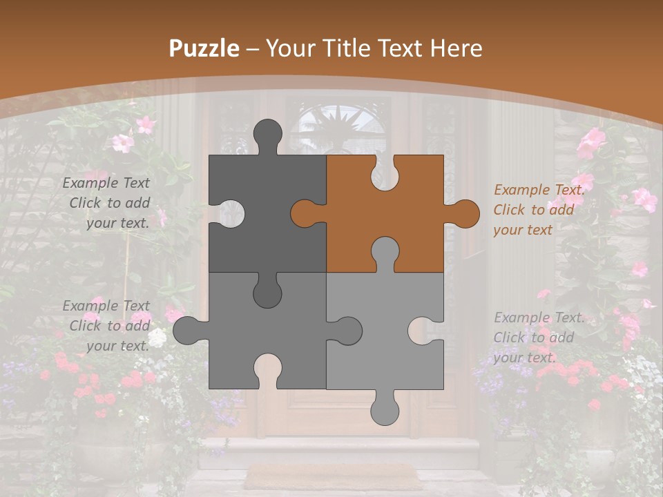 Front House Front Door PowerPoint Template