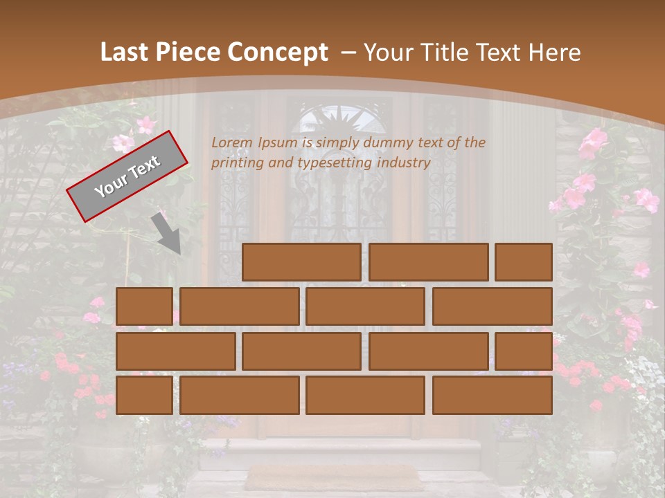 Front House Front Door PowerPoint Template