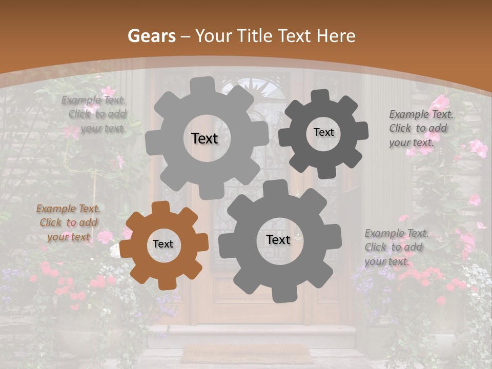 Front House Front Door PowerPoint Template