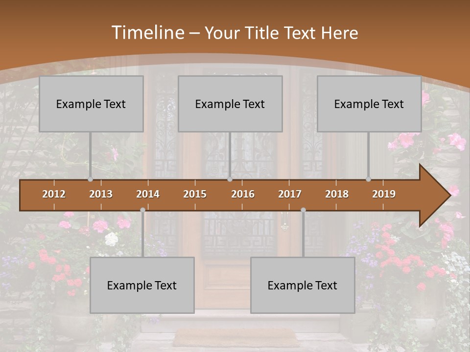 Front House Front Door PowerPoint Template