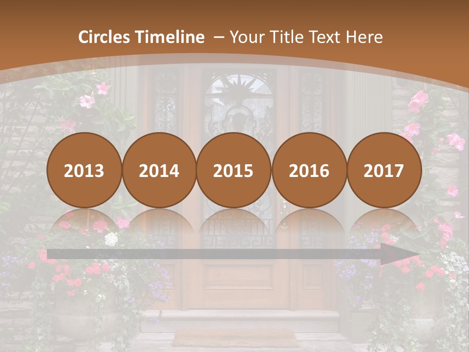 Front House Front Door PowerPoint Template