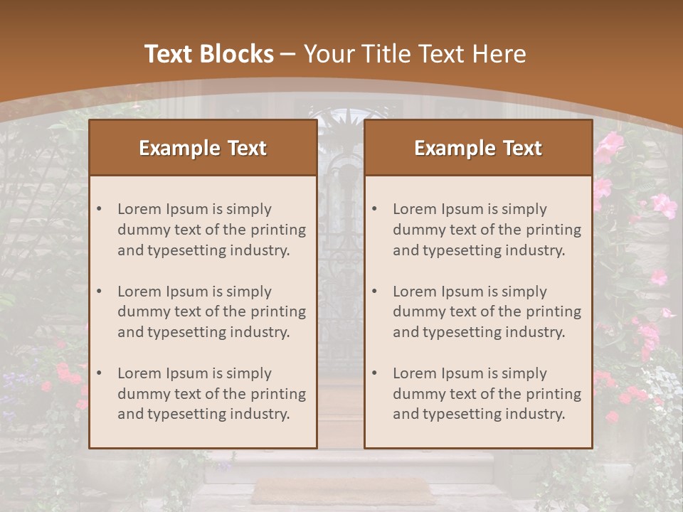 Front House Front Door PowerPoint Template
