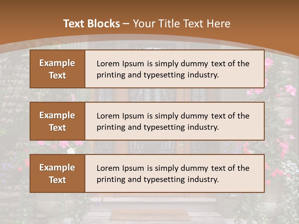 Front House Front Door PowerPoint Template