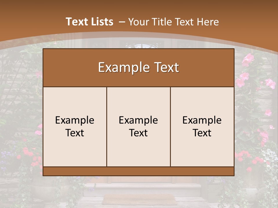 Front House Front Door PowerPoint Template