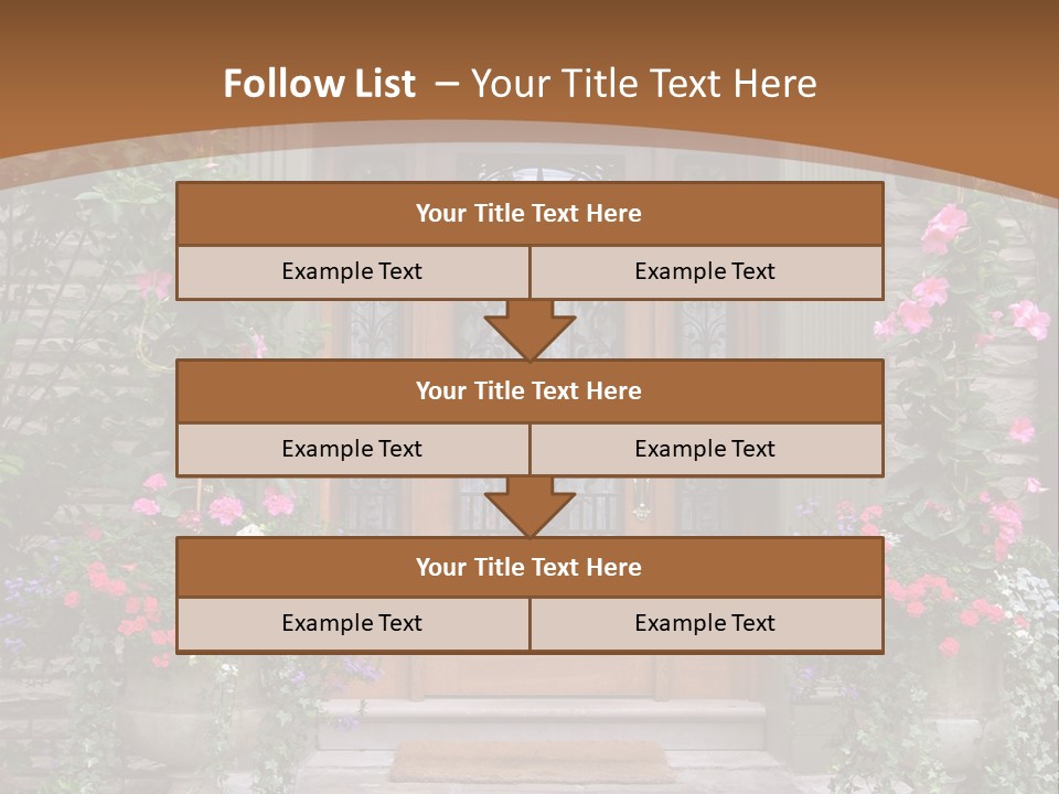 Front House Front Door PowerPoint Template