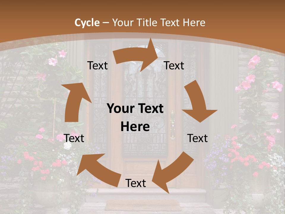 Front House Front Door PowerPoint Template
