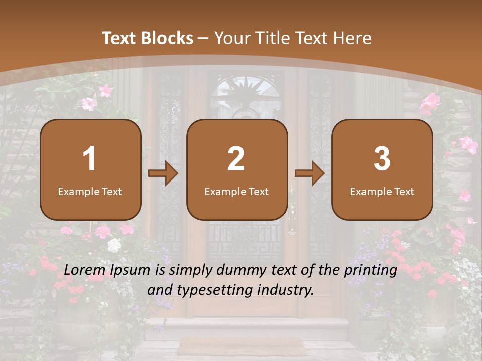 Front House Front Door PowerPoint Template