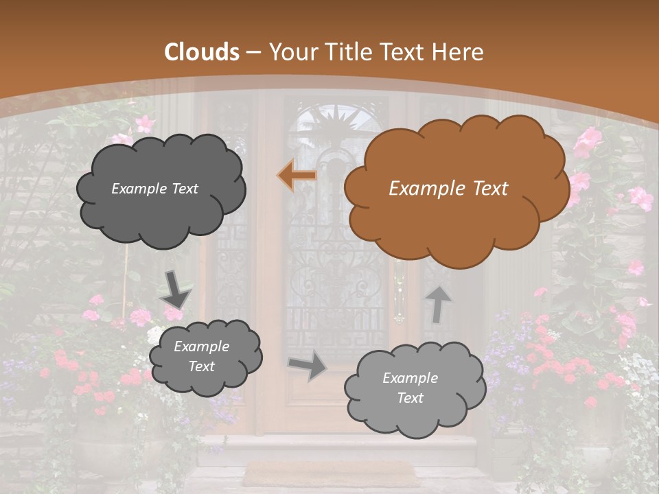 Front House Front Door PowerPoint Template