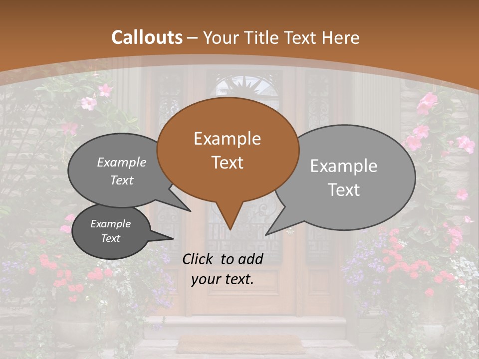 Front House Front Door PowerPoint Template