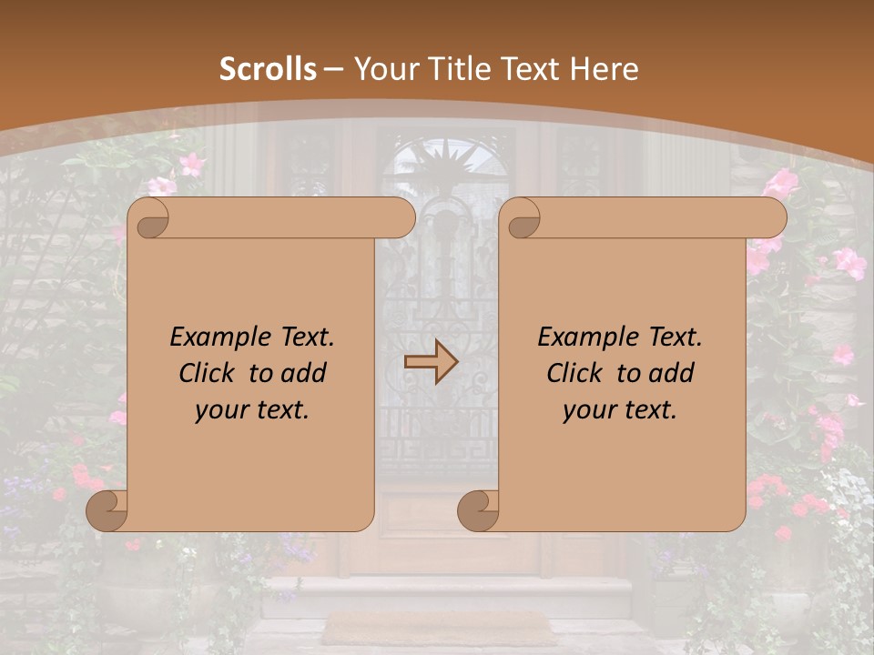 Front House Front Door PowerPoint Template