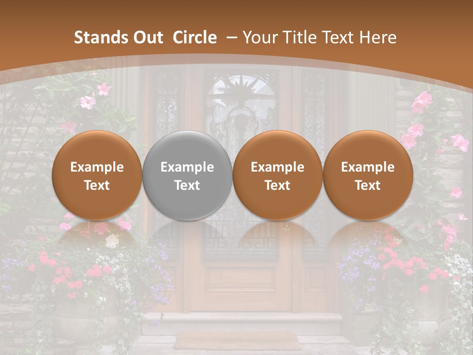 Front House Front Door PowerPoint Template