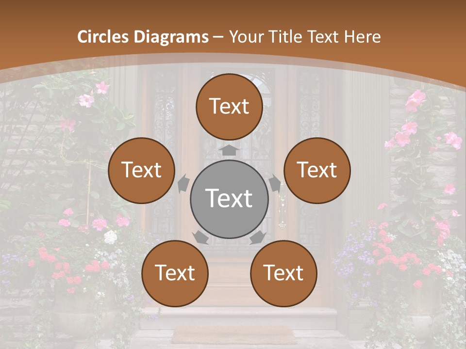 Front House Front Door PowerPoint Template