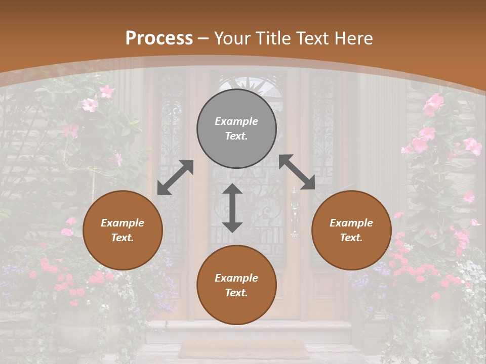 Front House Front Door PowerPoint Template