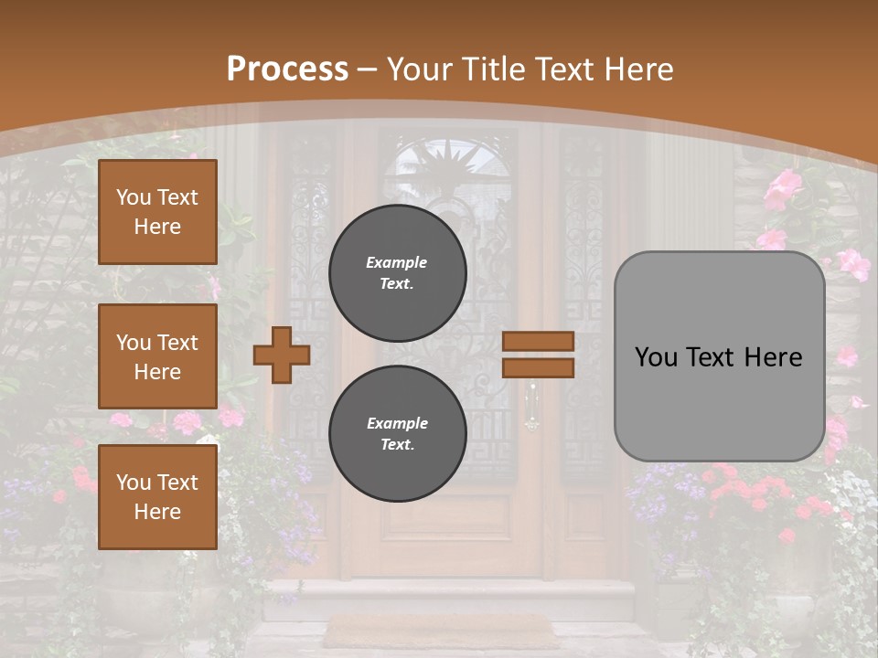 Front House Front Door PowerPoint Template