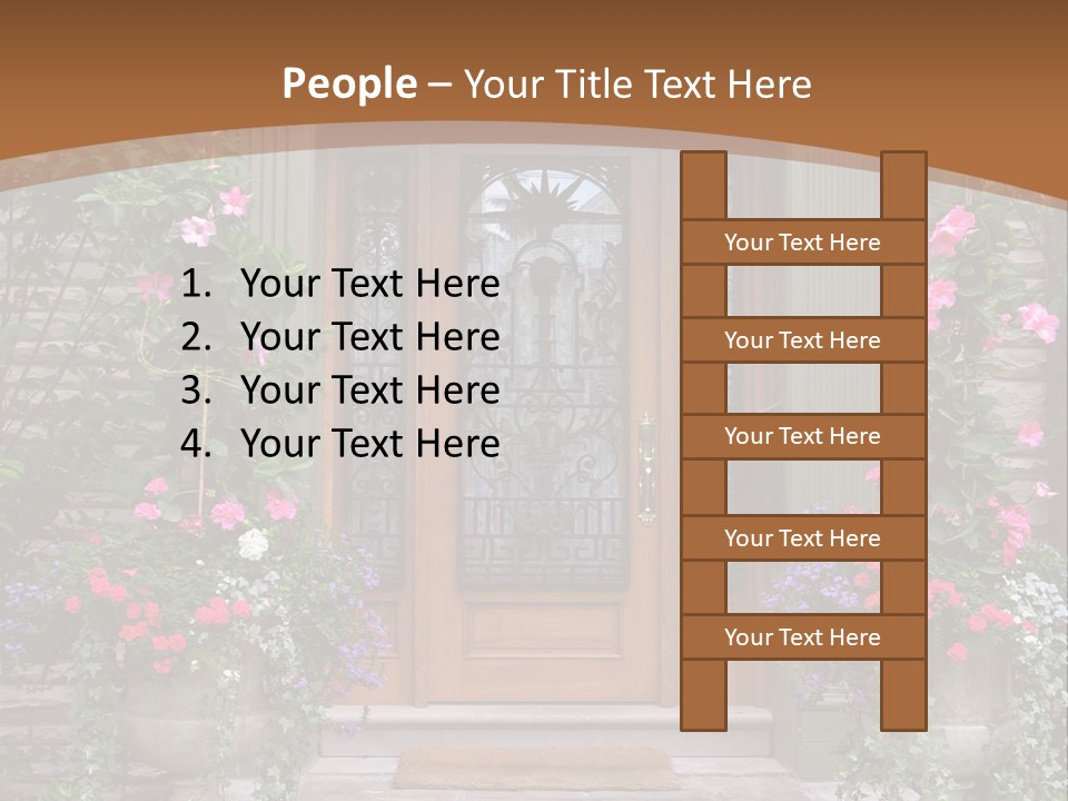 Front House Front Door PowerPoint Template