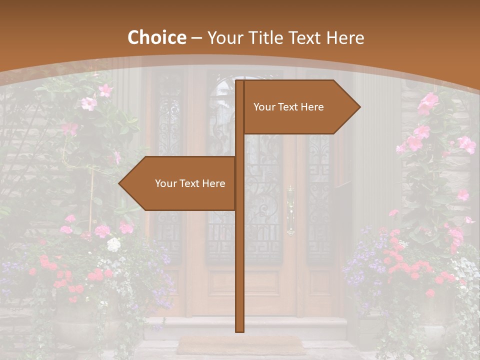 Front House Front Door PowerPoint Template