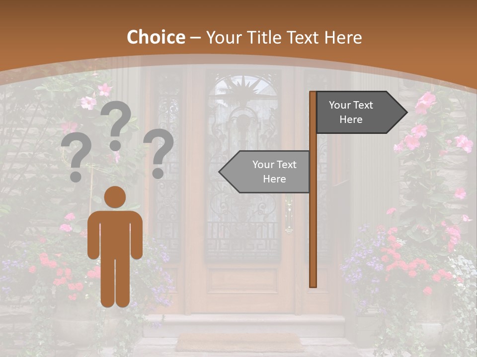 Front House Front Door PowerPoint Template