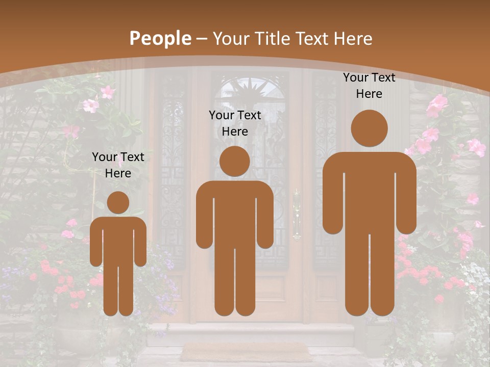 Front House Front Door PowerPoint Template