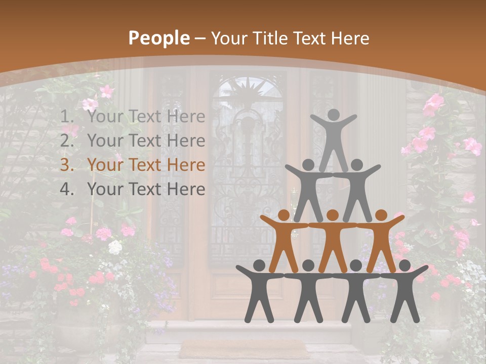 Front House Front Door PowerPoint Template