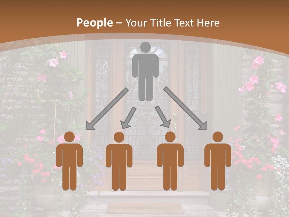 Front House Front Door PowerPoint Template