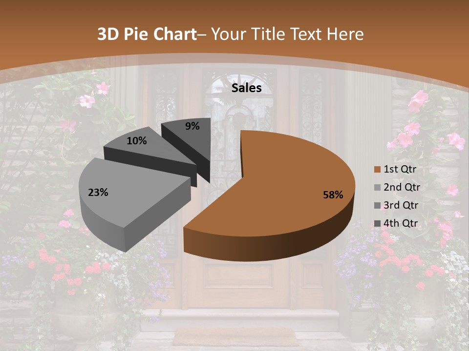 Front House Front Door PowerPoint Template