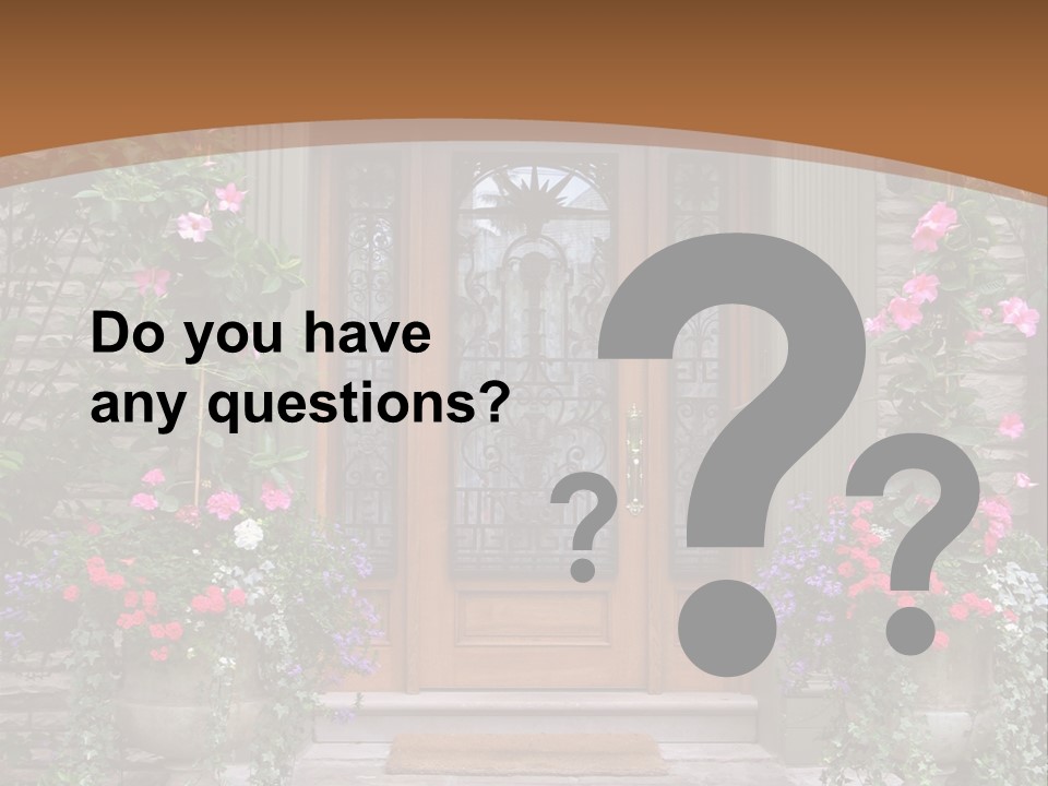 Front House Front Door PowerPoint Template