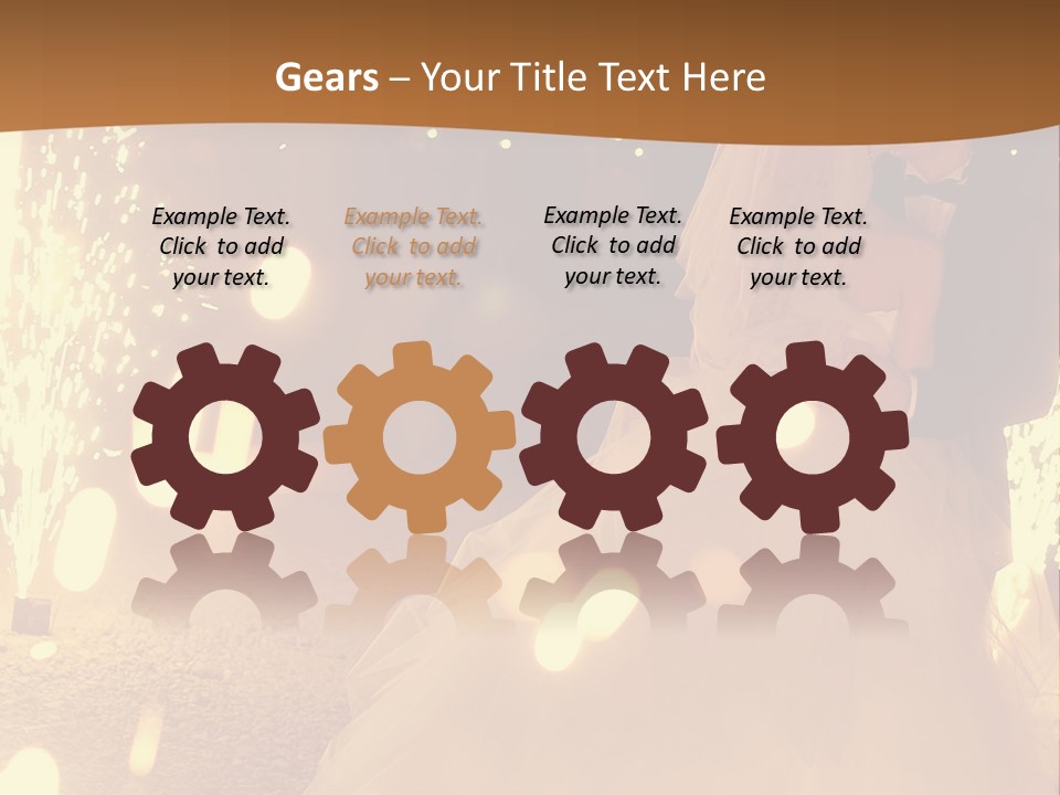 Event Marriage Skyrocket PowerPoint Template