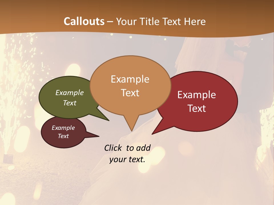 Event Marriage Skyrocket PowerPoint Template