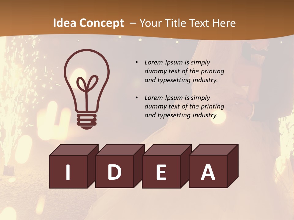 Event Marriage Skyrocket PowerPoint Template