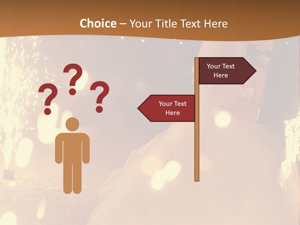 Event Marriage Skyrocket PowerPoint Template