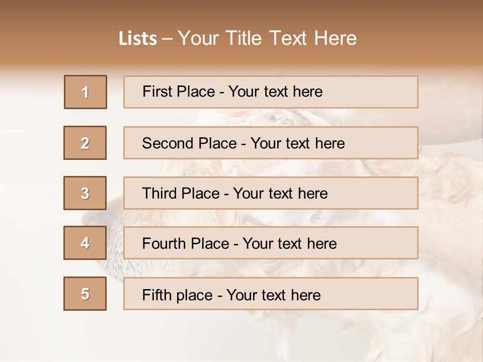 Grooming Shampoo Golden Retriever PowerPoint Template