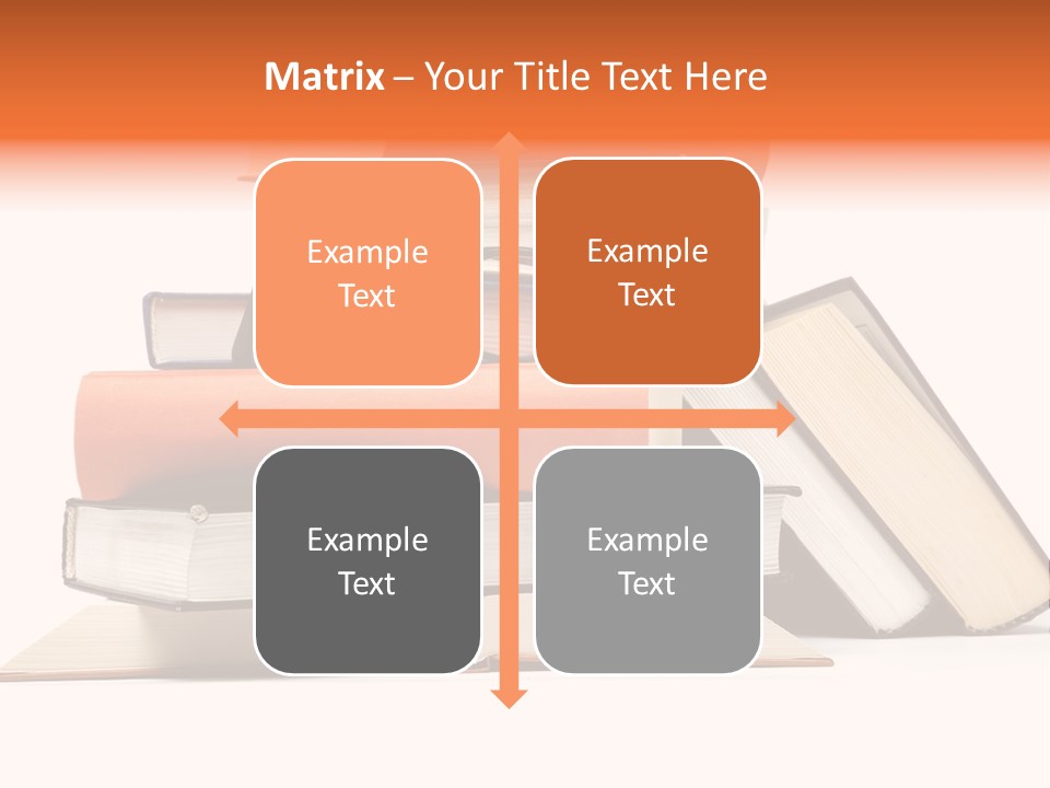 A Stack Of Books With Glasses On Top Of It PowerPoint Template