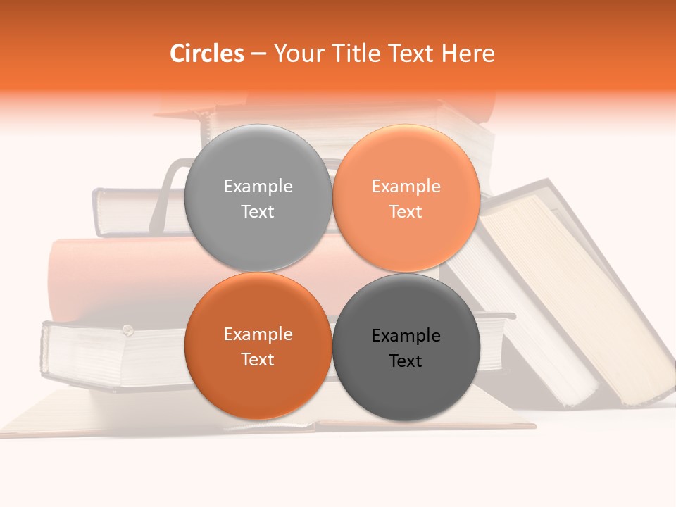 A Stack Of Books With Glasses On Top Of It PowerPoint Template