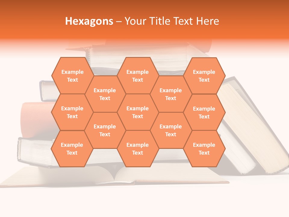 A Stack Of Books With Glasses On Top Of It PowerPoint Template
