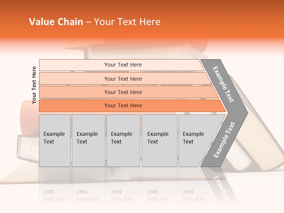 A Stack Of Books With Glasses On Top Of It PowerPoint Template