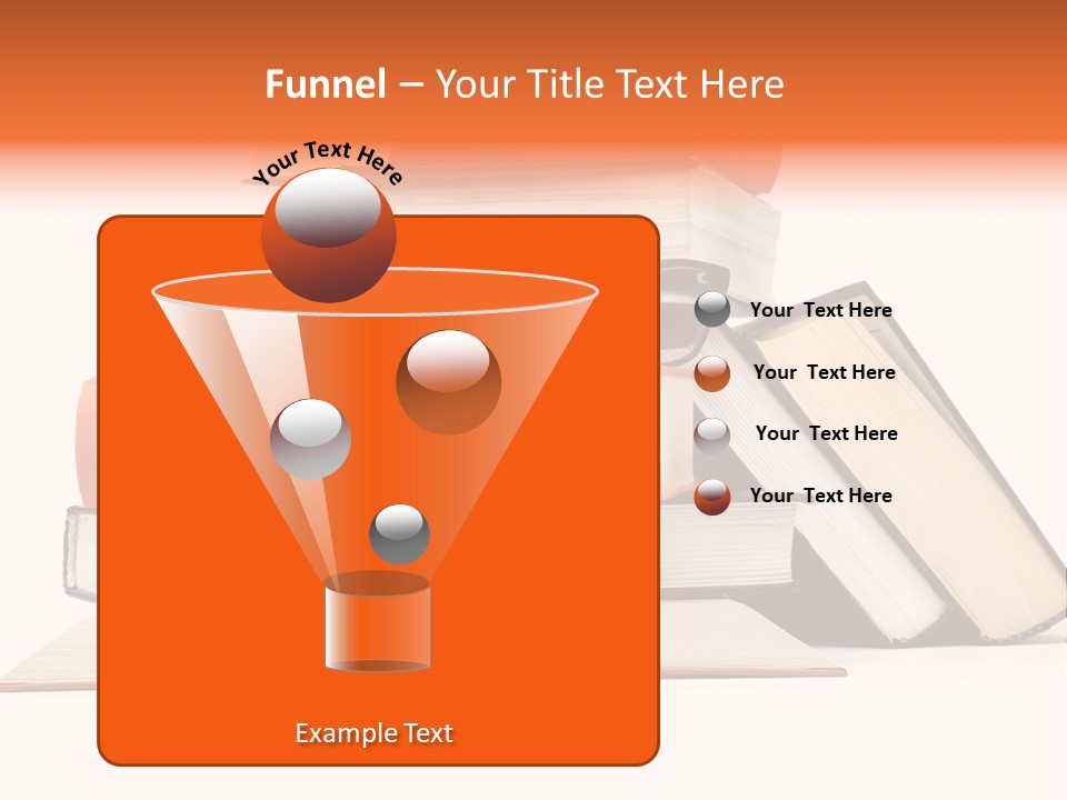 A Stack Of Books With Glasses On Top Of It PowerPoint Template